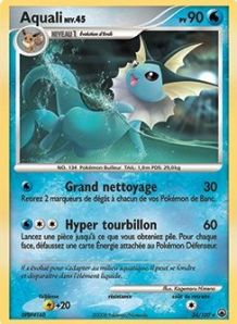 Carte pokemon Aquali 34/100 reverse série diamant et perle 