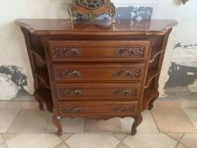 COMMODE STYLE LOUIS XV  EN MERISIER