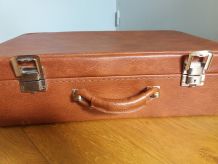 Valise vintage skaï simili cuir 59x39x16