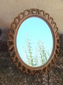 Miroir ovale SYROCO 1965 usa, vintage 