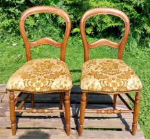 Duo de Chaises Louis Philippe, XIXème siècle