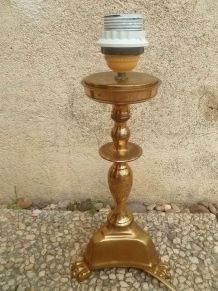 lampe  métal type laiton , vintage