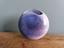 Vase lentille en céramique bleue