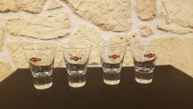 Lot de 4 verres Martini vintage