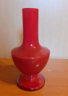 Vase rouge style art déco 23cm