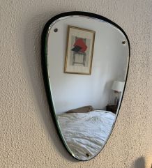 Miroir vintage 1960 rétroviseur asymétrique - 55 x 38 cm