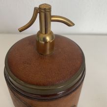 Porte-cigarettes vintage 1960 doré boîte siphon soda - 18 x 