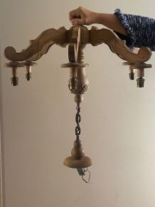 Lustre ancien bois 