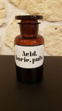 Flacon apothicaire ambré Acid.boric.pulv.