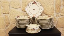 Service fleuri porcelaine de Limoges