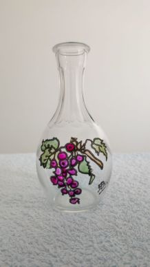 Carafe en Verre  émaillé - Signé F.B