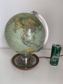 Globe terrestre vintage 1960 Verre JRO Verlag globus - 33 cm