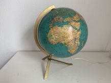 Globe terrestre vintage 1960 PVC JRO wechselbild - 34 cm