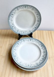 4 assiettes plates terre de fer Hamage "Wilbur"