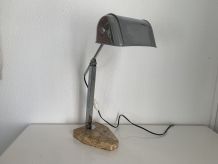 Lampe vintage 1930 Fare artisanat Français marbre sable - 45