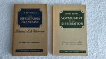 2 Anciens Livrets Vocabulaire et Dissertation Fançaise