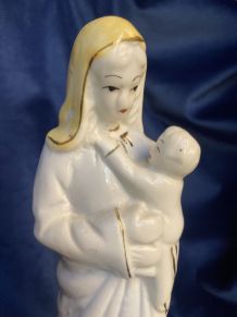 Vierge à l'enfant porcelaine RARE s. XIX 