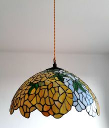 Grande suspension Tiffany art déco 1940