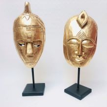 Paire de Masques Africains