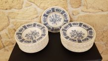 24 assiettes creuses Melody Myott Ironstone 1982