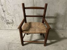 Fauteuil enfant paillé