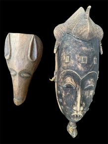 Deux Masques bois anciens