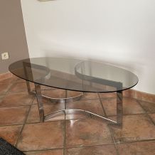 Table basse Paul Legeard. 1970. Space age. 120x60.