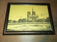 Lithographie vintage Notre dame de Paris / 25 x 34 cm