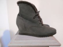 ARCHE CHAUSSURES BOTTINES NOIR T 38 NEUF CUIR DAIM