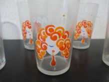 6 anciens verres orangina