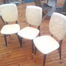 Lot de 3 chaises vintage années 60