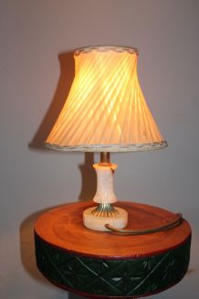 Lampe de chevet vintage en albâtre