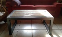 Table basse style industrielle 