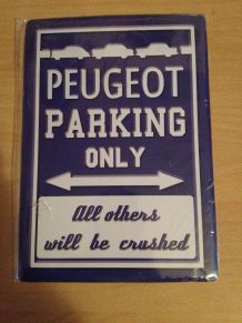Plaque en métal "Peugeot"