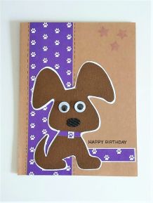 Carte d'anniversaire chien