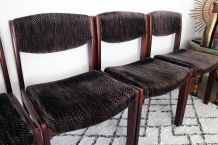 Suite de 4 chaises vintage SEVENTIES 1970