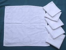 lot de 6 serviettes de table, vintage