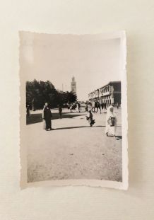 Photo vintage Marrakech vue de la Koutoubia 1934