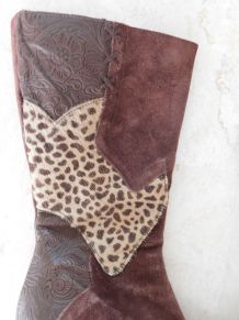 Bottes vintage daim marron