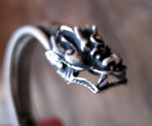 Joli bracelet a tête de Dragon   réglable mixte    