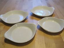 4 petits plats en porcelaine pour cuisine   années 50/60   