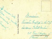 carte postale n et b grand hôtel Ajaccio vers 1920