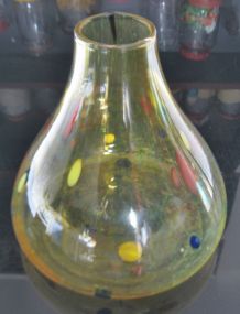 Vase Verre Souffle, Spatter glass
