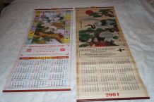 lot de 2 calendriers chinois