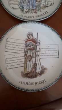 assiette ancienne de collection La Mère Michelle