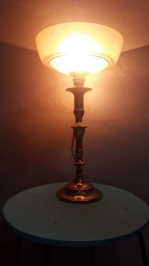 lampe  bronze type calice 1930  art deco