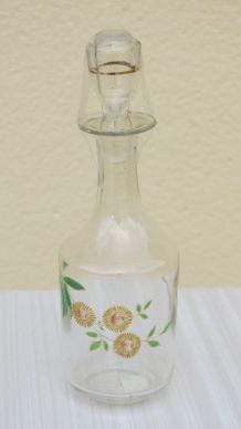 Carafe émaillée - Fleurs jaunes et feuillage