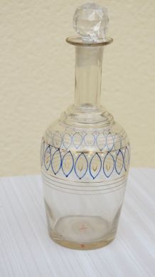 Carafe émaillée - Motifs ovales bleus