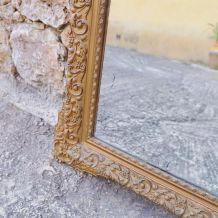Miroir ancien doré de style Louis XV 
