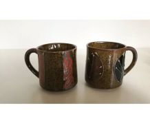 8 mugs en céramique vintage